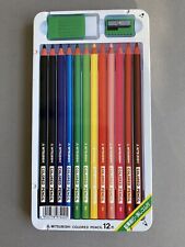 12 Japanese Vintage Color Pencils Mitsubishi 890 NOS NEW picture