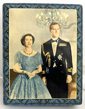 Queen Elizabeth II Prince Philip Royal Souvenir of the Coronation of H.M. Tin picture