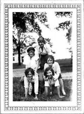 Cute Flapper Girls Creating Human Pyramid Americana 1920s Vintage Photograph picture