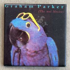 Vintage 1983 GRAHAM PARKER pinback The Real Macaw pin badge 2-1/8