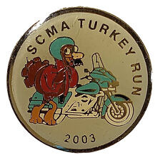 Vintage Southern California Motorcycle Association SCMA 2003 Turkey Run Hat Pin picture