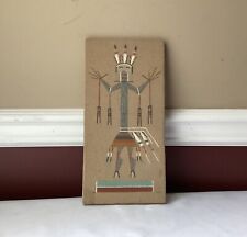 VTG Native American Navajo Sand Art Panel, Unsigned, 12” x 6” picture