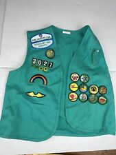 Vintage - Girl Scout Vest with 20 + Patches And 4 Pins  Troop # 3027 picture