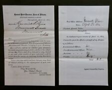 2 Documents -April 1864 From Gen. HQ State of Illinois - Monument Guards picture