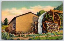 New Mexico Old Grist Mill Ruidoso Vintage Postcard picture