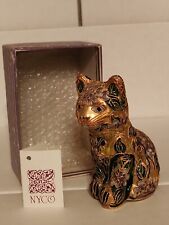 Vintage NYCO Cloissone Enamel Cat Limited Production 1999 by Nicki Yassaman picture