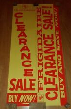 Vintage Frigidaire SALE CLEARANCE Advertising Store Paper Poster Signs Lot of 2 picture