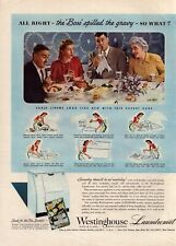 1944 Westinghouse Laundromat Vintage Print Ad WWII Era Washing Machine Housewife picture