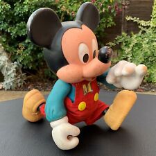 Vintage Retro DISNEY ARCO Vinyl Mickey Mouse Toy Flexible Movable Joints 13 2/4
