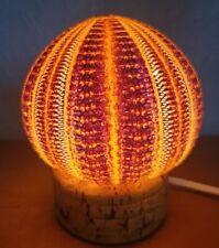 Vintage Large Sea Urchin Shell Lamp with Corded Cork Base Accent lighting picture