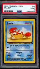 PSA 9 Krabby 1999 Pokemon Card 51/62 Fossil picture