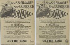 Vintage 1928 CLYDE Line Cruise Ship Newspaper Print Ads picture
