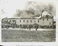1946 Press Photo Auburn NY fire fighters combat blazes at Polish Falcon Hall picture