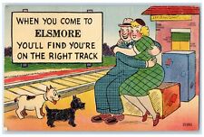 1948 When You Come Elsmore You'll Find You're Right Back Kansas Posted Postcard picture