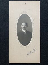 Chico California CA Handsome Man With Mustache Antique Cabinet Photo picture