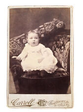 SHEFFIELD ILLINOIS 1890s Victorian Cabinet Card Cute Baby picture