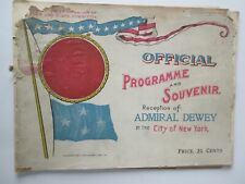 Original 1899 Souvenir Program Admiral Dewey Reception program  picture
