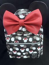 Loungefly Disney Minnie Mouse Heads AOP Mini Backpack NEW picture