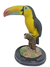 Resin Toucan Hand Painted Tropical Bird Colorful Figurine  8
