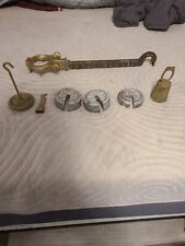 Vintage 1950s Fairbanks Slide Balance Hanging Beam Scale Weight 40lb and Weights picture
