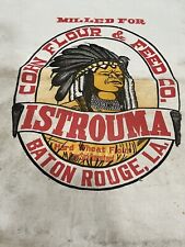 rare Vtg   Chief 25 lb. Corn flour Feed sack bag - Baton Rouge LA A-19 picture