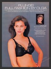 Olga Plunge Full Flattery Black Bra 1980s Print Advertisement Ad 1984 picture