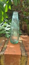 Vintage Antique Aqua Green Glass Codd Bottle Wright Bros Skipton With Marble picture