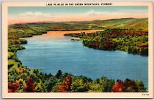 Vermont VT, Lake Fairlee in The Green Mountains, Trees, Nature, Vintage Postcard picture