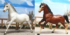 Vintage Breyer Running Mares Sugar Alabaster n Dark Bay 2 Horses #120 n #124 picture