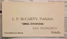 c. 1883 - L P McCarty Publisher 