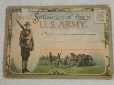 (Q61) SCARCE WW1 Souvenir U.S. Army Postcard Booklet in Color picture