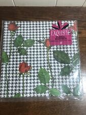 Vintage EXQUISITE Floral Wrappings Red Rose/Houndstooth 2 Sheets picture