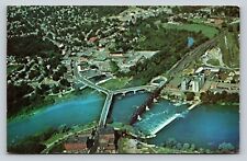 c1979 Zanesville Ohio OH Aerial View Of Historic Y Bridge VINTAGE Postcard picture