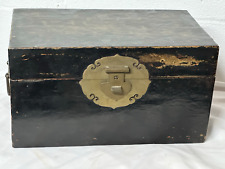 rare antique Chinese immigrant trunk box chest leather cover important history picture