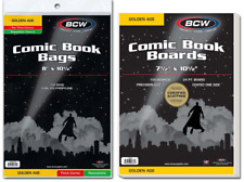 1000 Pack BCW Golden Age Comic Book Bags (Resealable Thick) And Boards Acid Free picture