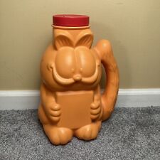 Vintage Garfield Alpo Cat Food Container Coin Bank With Lid 1981 Plastic 12