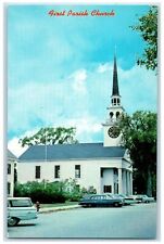 c1960s First Parish Church Exterior Roadside Billerica Massachusetts MA Postcard picture
