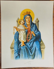 Queen Mary on Throne- by Josyp Terelya -Christian Religious Print 8 x 10 picture