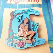Vintage 90s Disney Pocahontas & Flit Wooden Pin Applause Pin, Rare picture