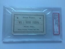 1896 William Jennings Bryan for President Presidential Campaign Ticket Pass PSA picture