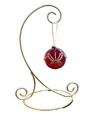 Roman Inc Christmas Fused Glass Ornament January Birth Stone Garnet With Stand picture