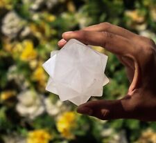 70MM Clear Petalite Quartz Star Natural Healing Stone Chakra Gemstone Merkabah picture