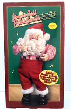 VTG 1998 Jingle Bell Rock Santa Animated Christmas Figure OPEN BOX. See Video picture