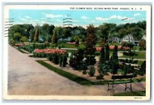 1937 Flower Beds Second Ward Park Garden Exterior Passaic New Jersey NJ Postcard picture