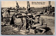 C1910 H H STRATTON CHATANOOGA military postcard MAXIUM MACHINE GUN 621 SHOTS MIN picture