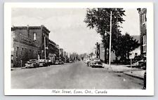 c1950s Main Street View Cars Storefronts Essex Ontario ON Canada Vtg Postcard picture