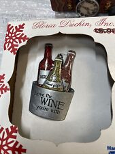 GLORIA DUCHIN~LOVE THE WINE YOU'RE WITH~ COLLECTIBLE CHRISTMAS ORNAMENT picture
