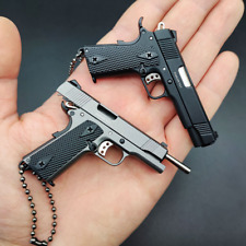 1:3 1911 Alloy Mini Toy Gun Model Metal Keychain with Disassembly & with bullets picture