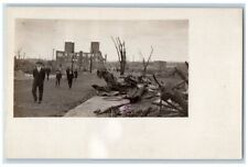 1908 Disaster Fire Ruins Building View Chelsea MA RPPC Photo Unposted Postcard picture