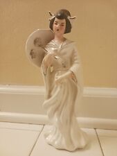 Vtg Porcelein Rare Symbolic Collectible Asian Deocrative Geisha Statue 8